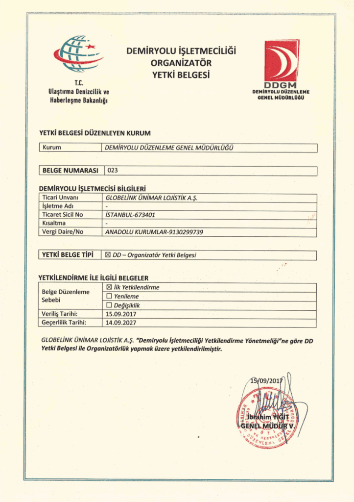 Demiryolu Sertifikası