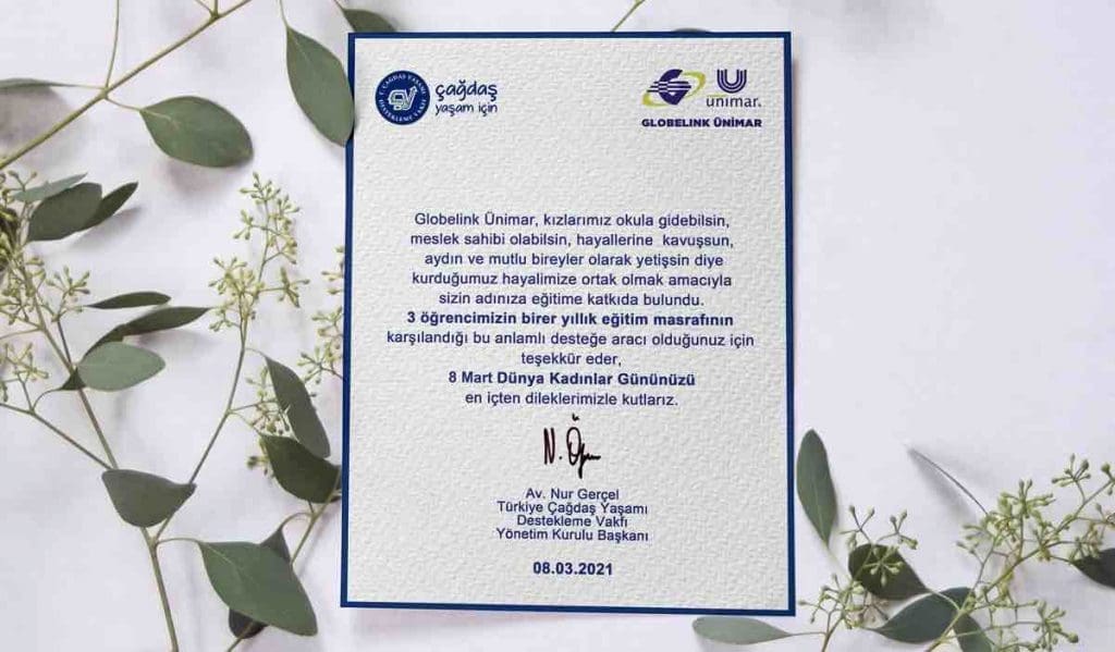 Kadınlar Günü’nde Eğitime Destek